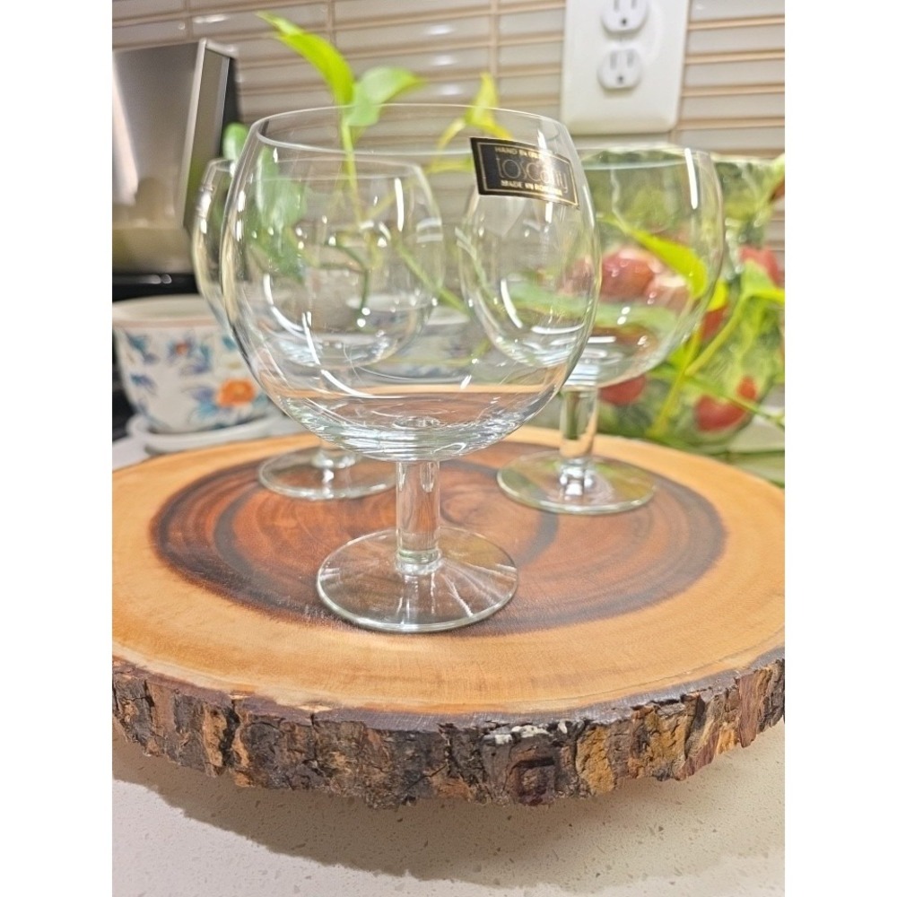 3 Toscany Hand Blown Balloon Glasses